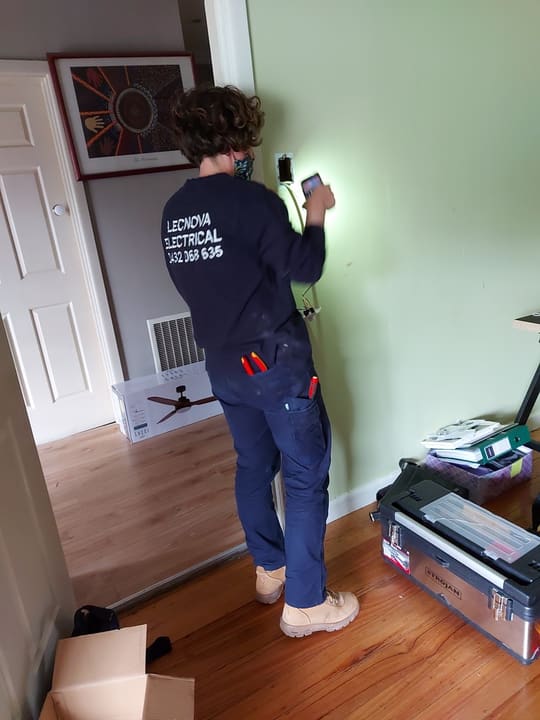 On site in LECNOVA workwear, testing before anything goes back together.